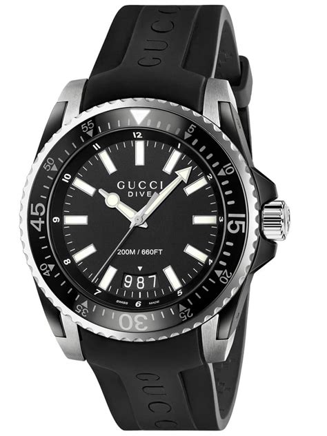 gucci dive mens stainless steel strap watch|Gucci dive watch for sale.